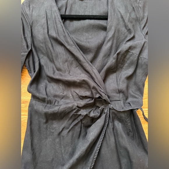& Other Stories Black Wrap Dress Size 36 - Picture 4 of 6